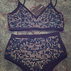 Fashion Nova two piece muticolor swim suit👙